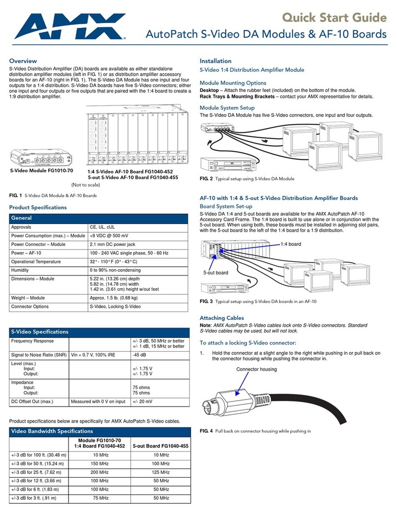 AMX AF-10 quick start guide