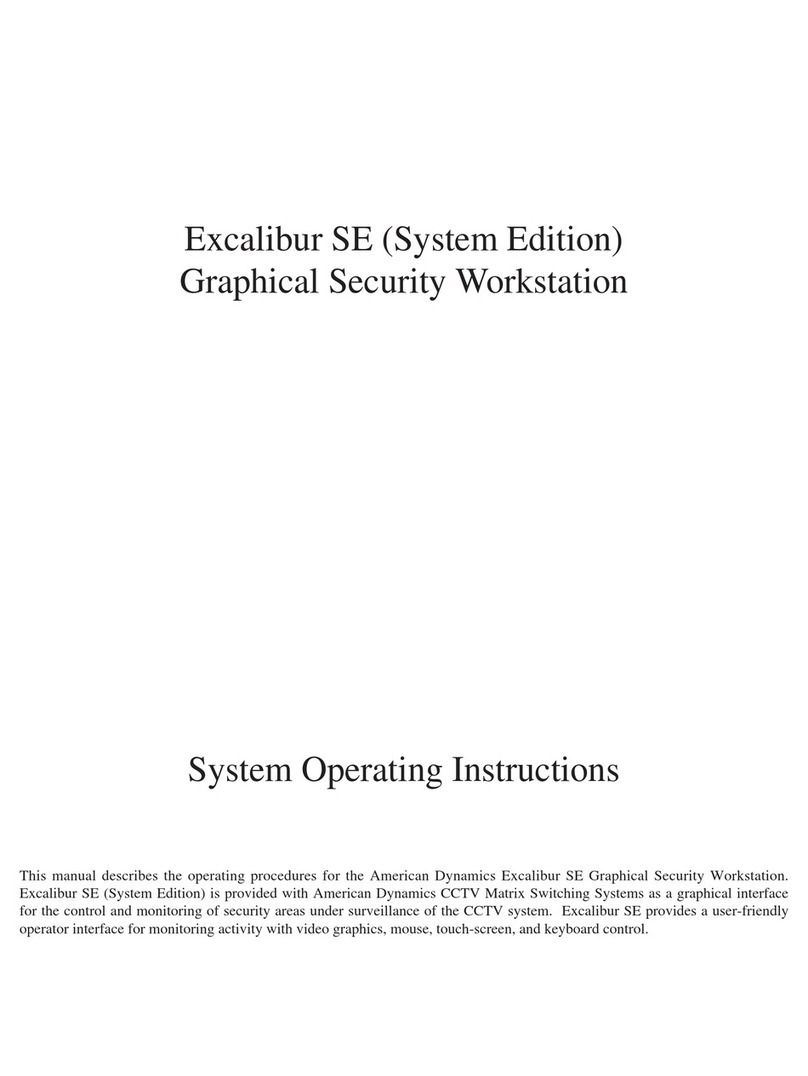 American Dynamics Excalibur SE operating instructions