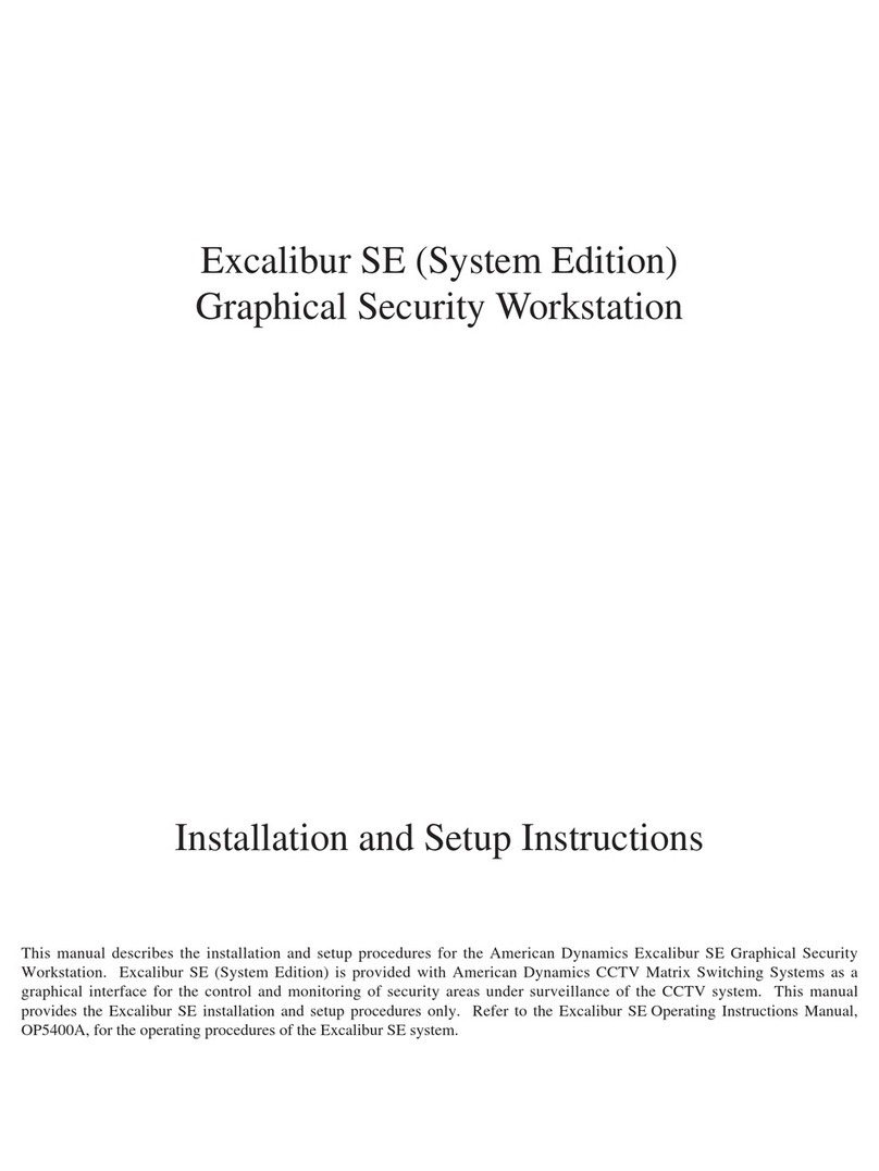 American Dynamics Excalibur SE Installation & setup instructions