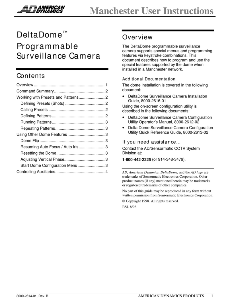American Dynamics AD615 User manual