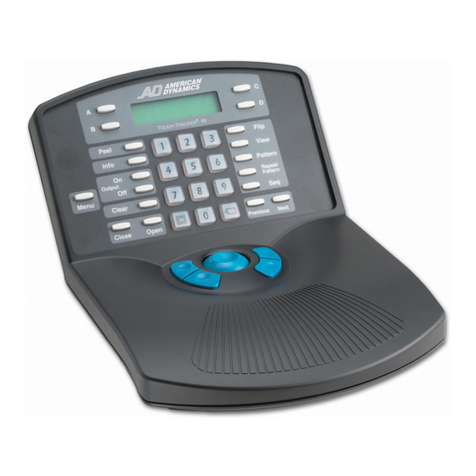 American Dynamics ADTT16E Touch Tracker Quick reference guide