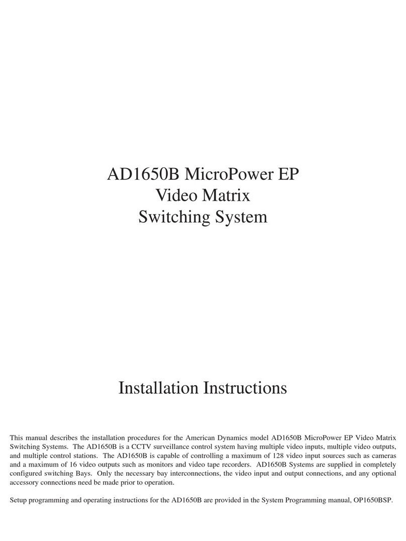 American Dynamics MicroPower EP AD1650B installation instructions American Dynamics MicroPower EP AD1650B installation instructions