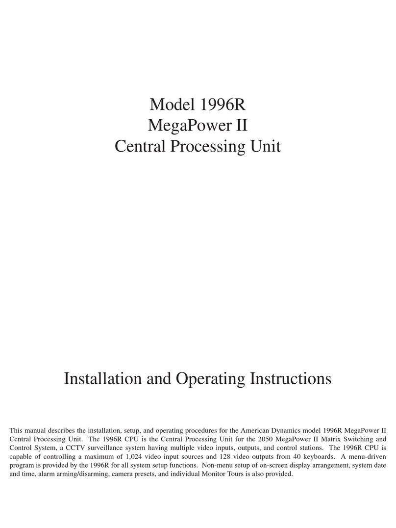 American Dynamics MegaPower II AD1996R Installation and operating instructions