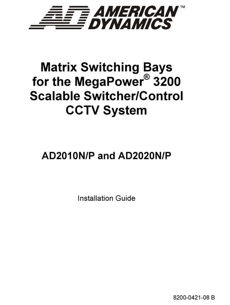 American Dynamics MegaPower 3200 installation guide American Dynamics MegaPower 3200 installation guide