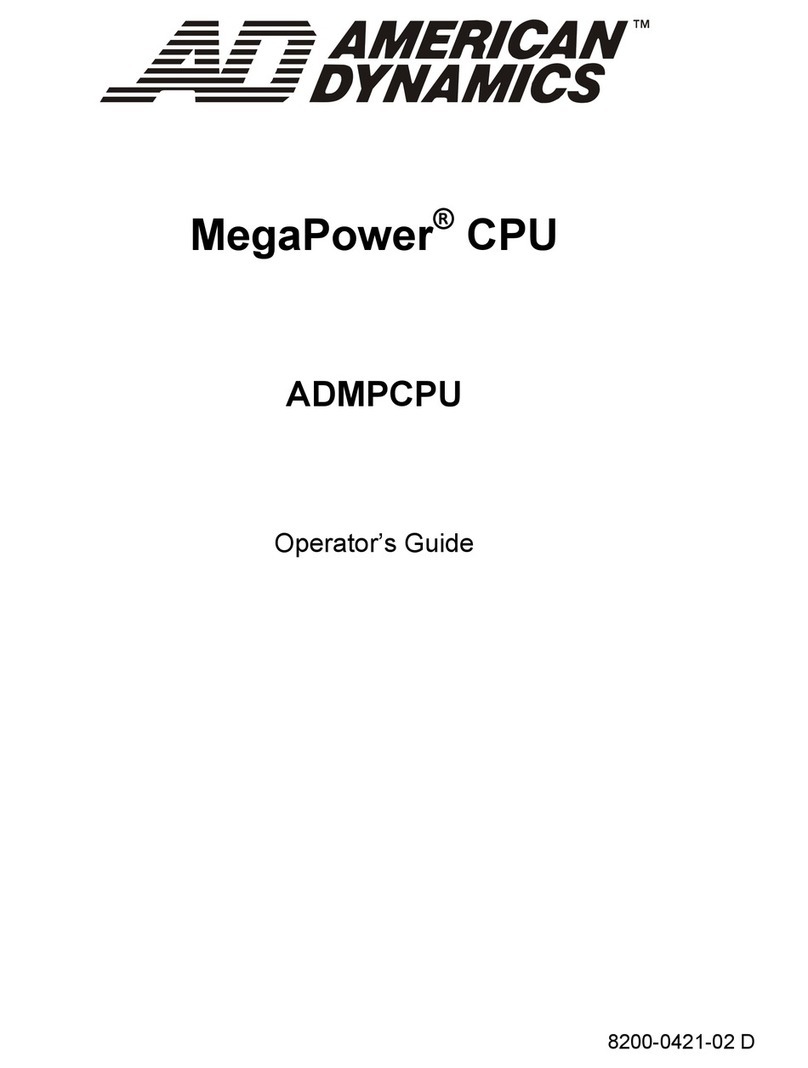 American Dynamics MegaPower 3200 Manual American Dynamics MegaPower 3200 Manual