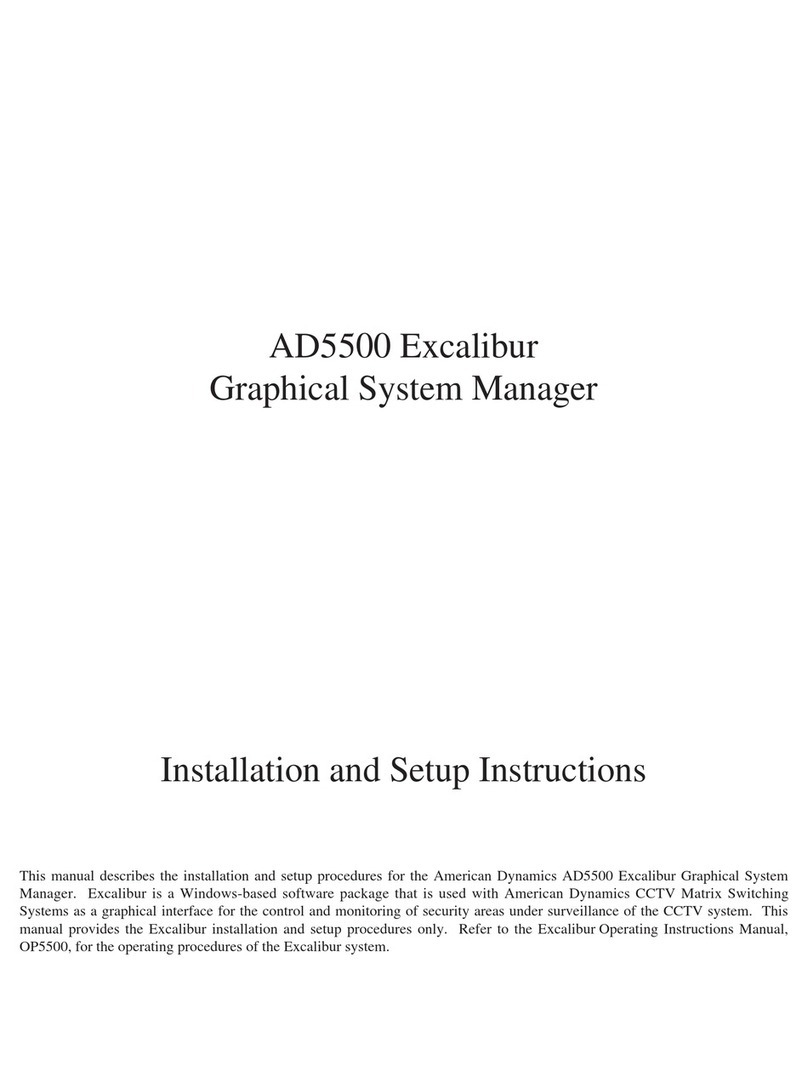 American Dynamics Excalibur AD5500 Manual