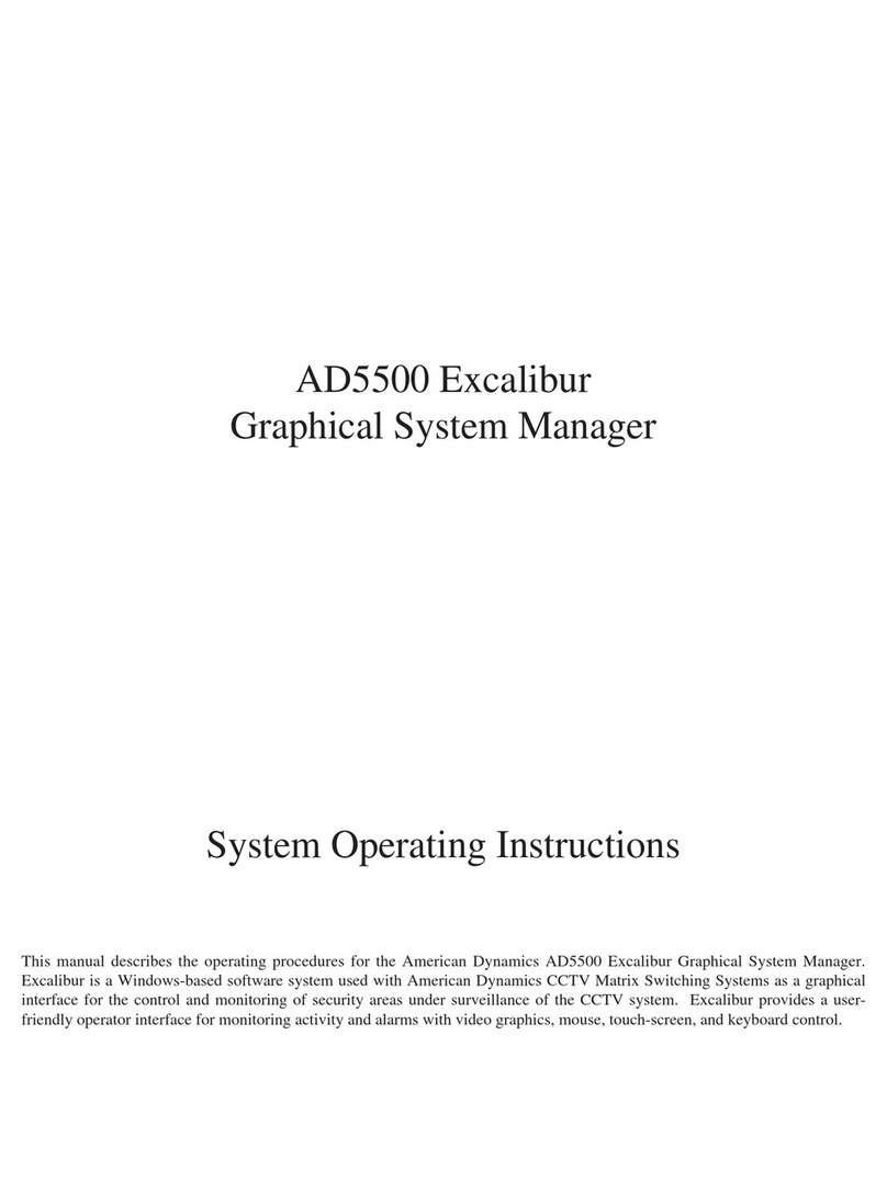 American Dynamics Excalibur AD5500 User manual