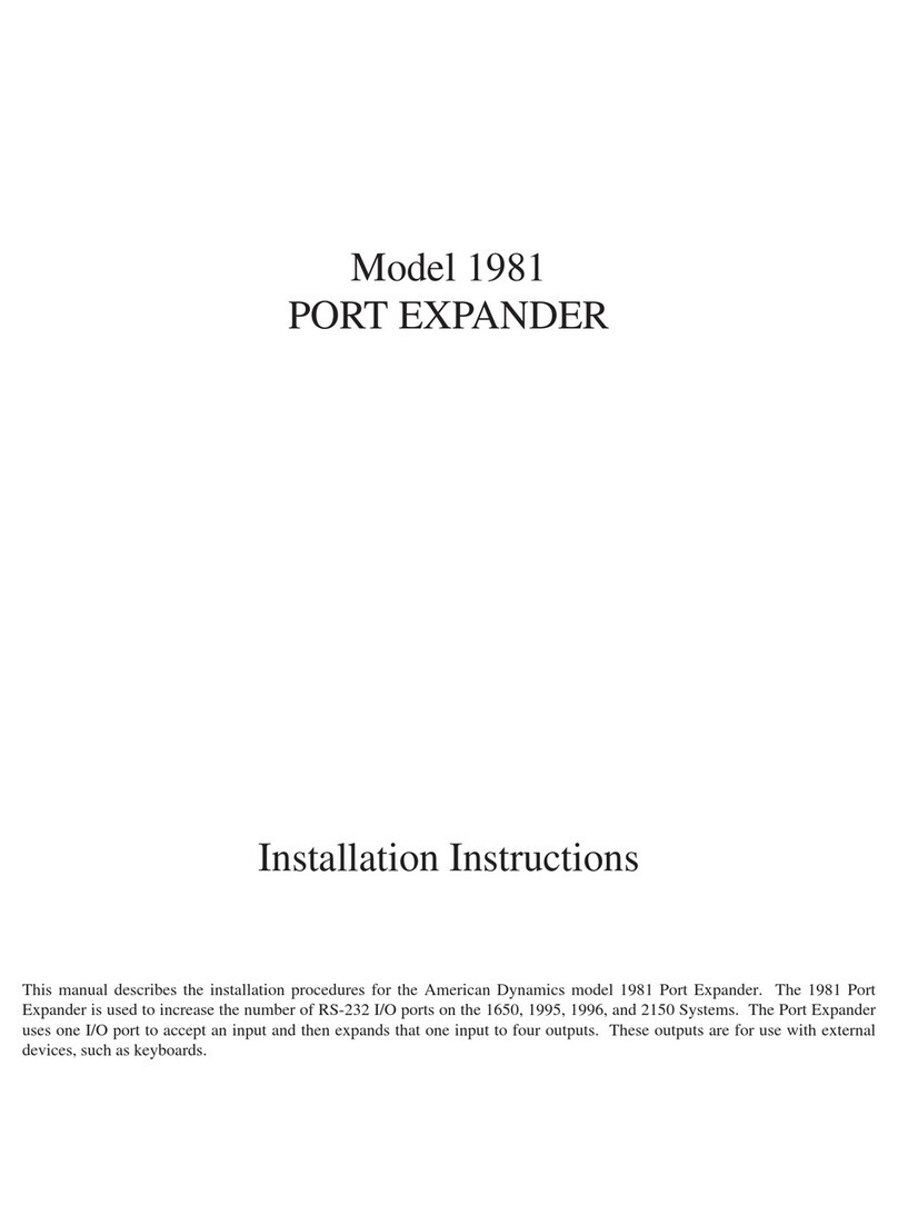 American Dynamics AD1981 installation instructions