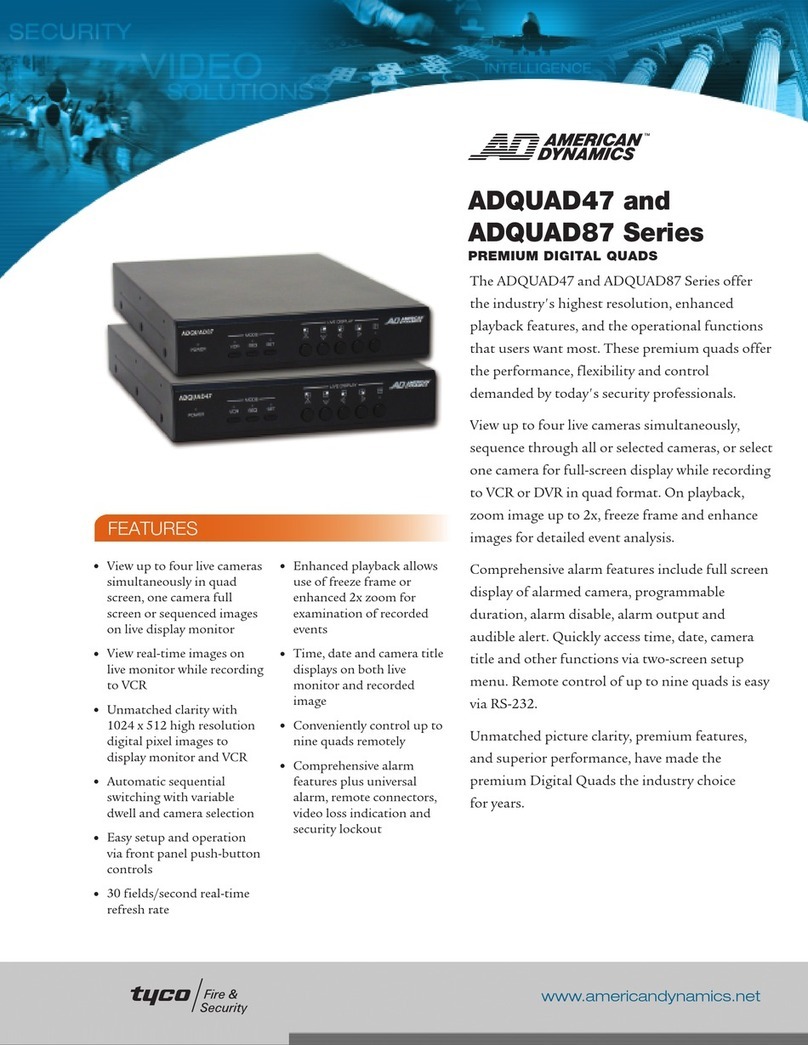 American Dynamics ADQUAD47 User manual