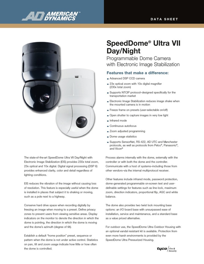 American Dynamics SpeedDome Ultra VII datasheet