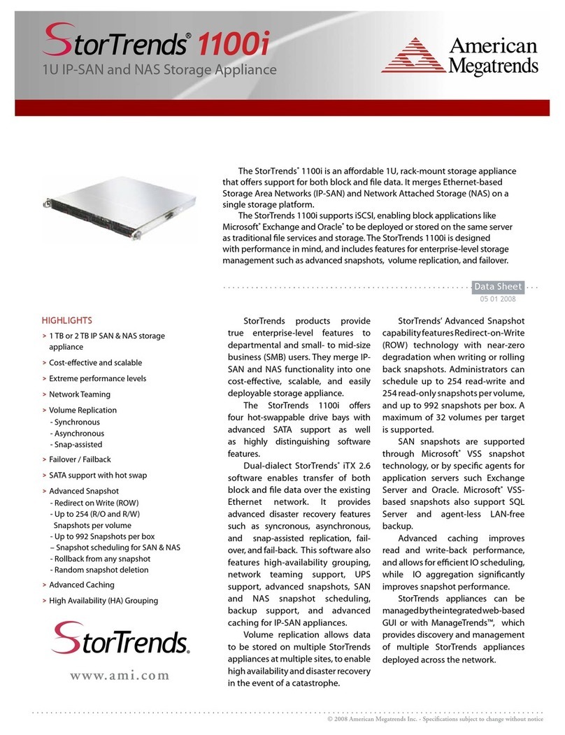 American Megatrends StorTrends 1100i Specifications