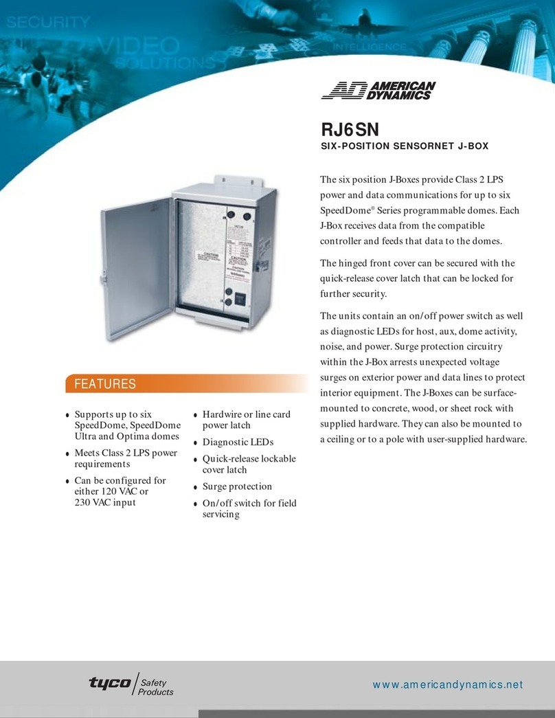 American Dynamics SensorNet RJ6SN User manual