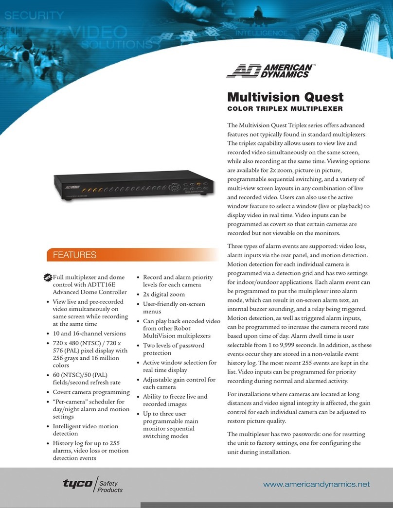 American Dynamics Multivision Quest TMV910Q Specifications