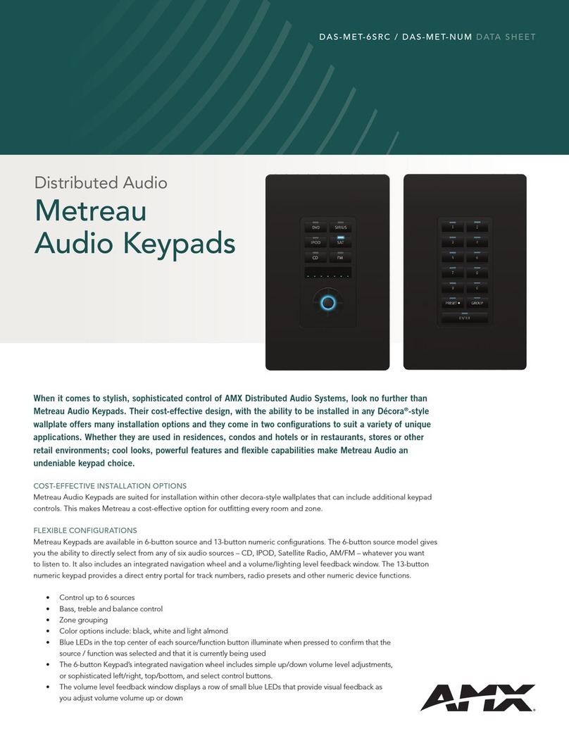 AMX Metreau DAS-MET-6SRC User manual AMX Metreau DAS-MET-6SRC User manual