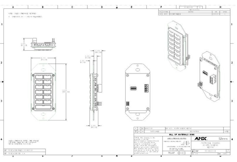 AMX DAS-MET-NUM Dimensional drawing