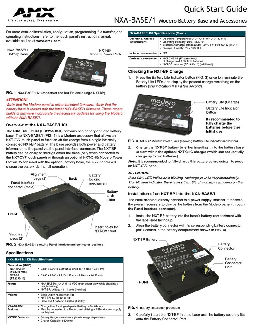 AMX NXA-BASE/1 User manual