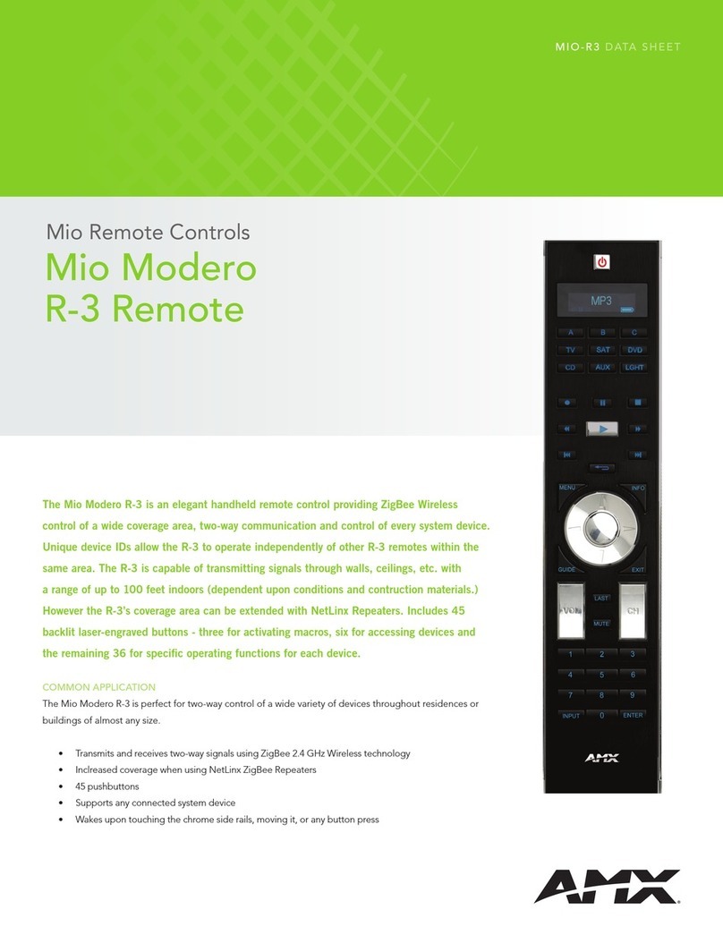 AMX Mio R-3 User manual