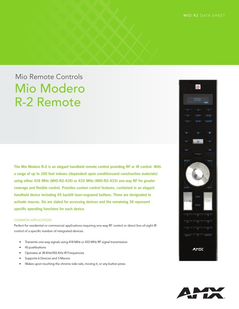 AMX Mio R-2 User manual