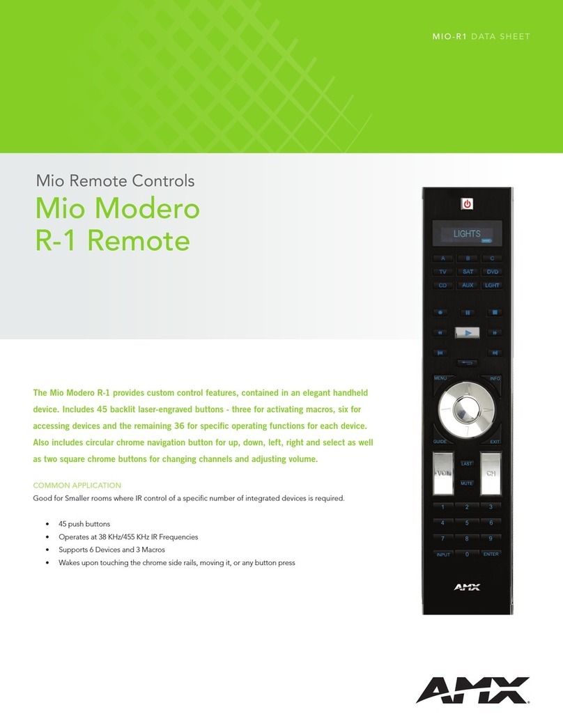 AMX MIO R-1 AUDIO User manual