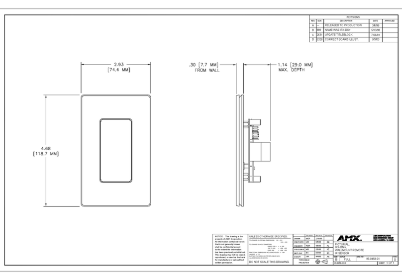 AMX IRX-DM Plus Dimensional drawing