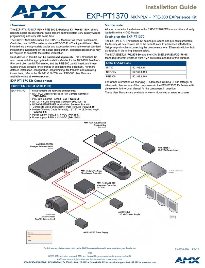 AMX EXP-PT1370 User manual