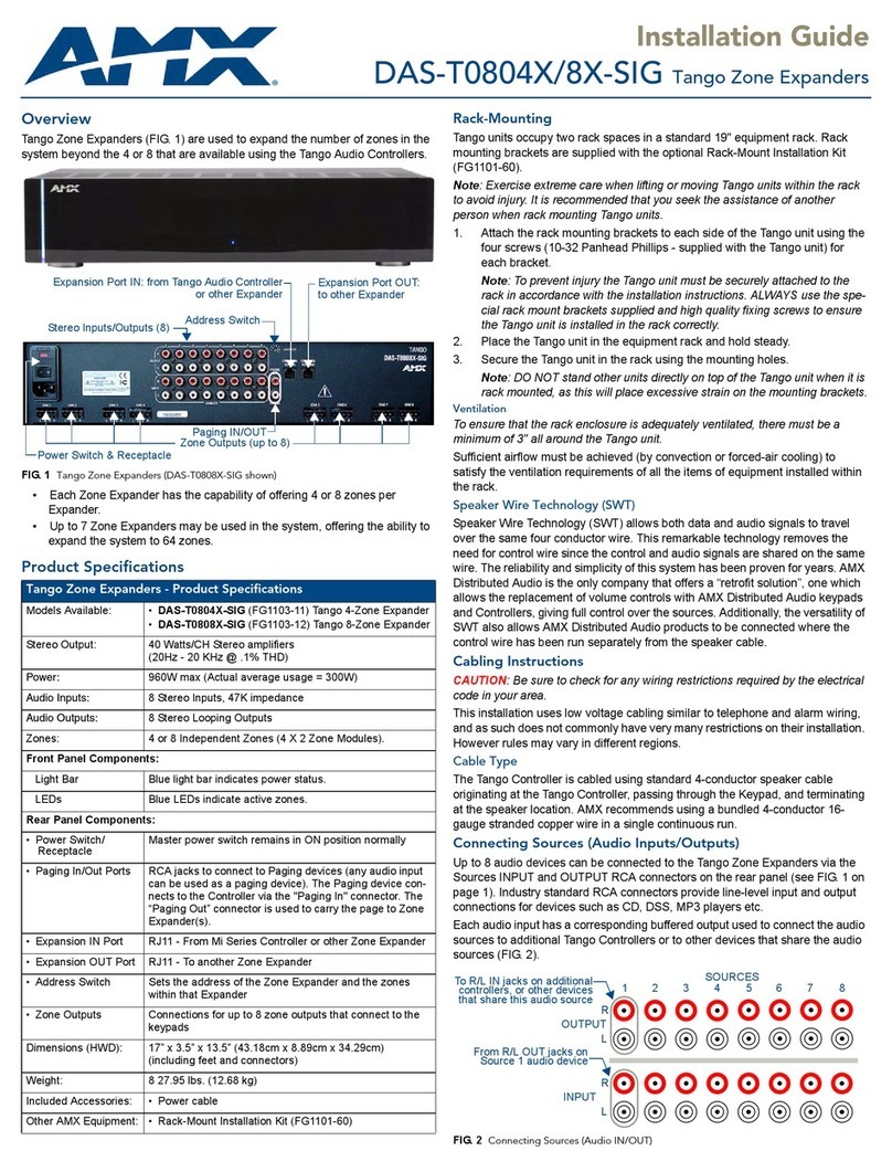 AMX DAS-T0804X-SIG User manual