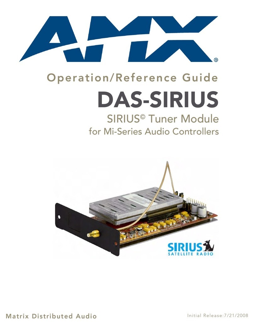 AMX DAS-SIRIUS Operation/reference guide