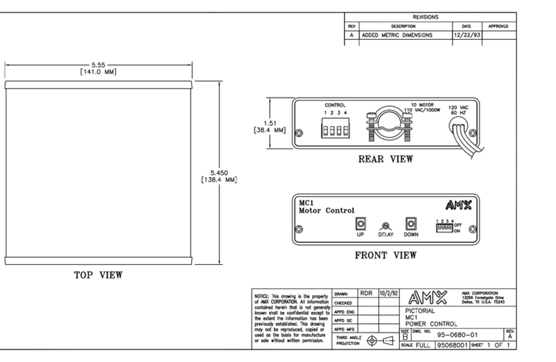 AMX MC1 User instructions