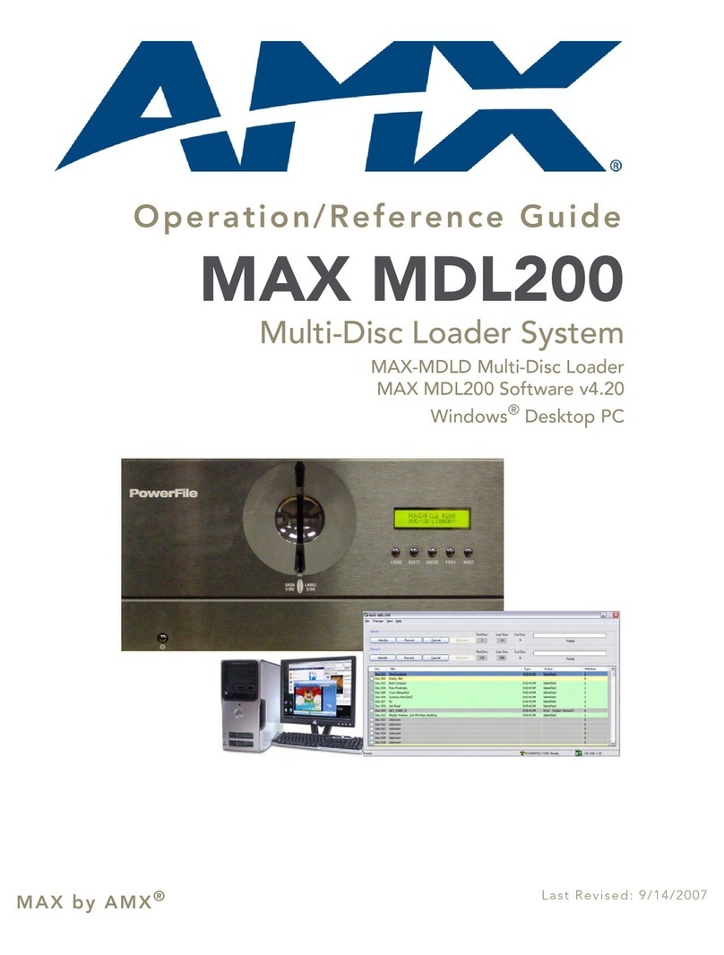 AMX Multi-Disc Loader System MAX MDL200 Operation/reference guide