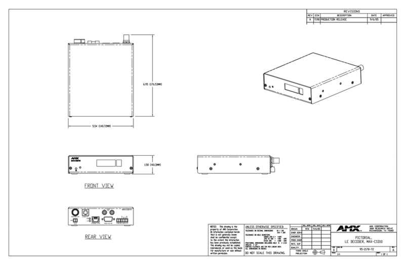 AMX Video Decoder MAX-CSD10 User guide