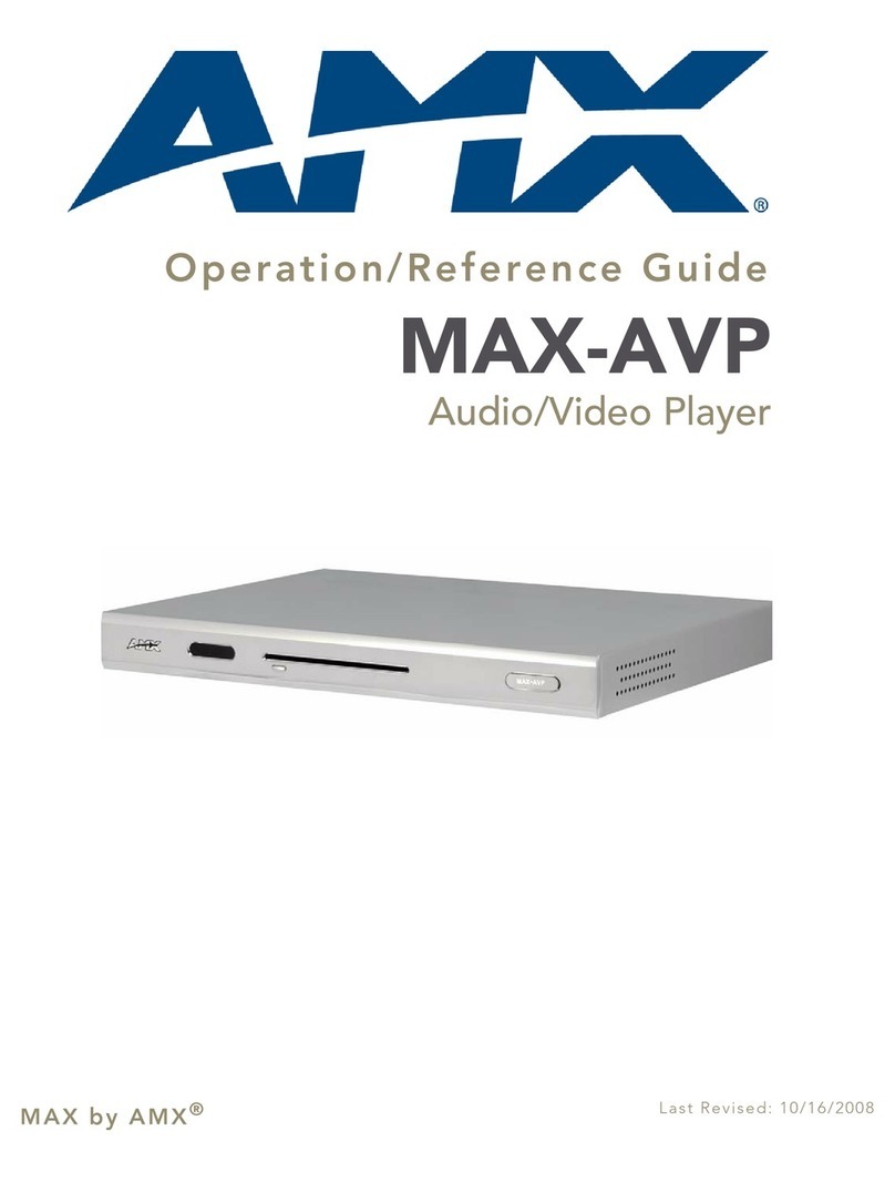 AMX MAX-AVP Operation/reference guide