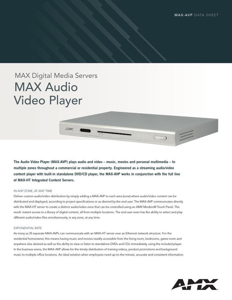 AMX MAX-AVP User manual