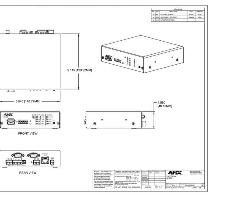 AMX NetLinx Integrated Controller NI-700 Specifications