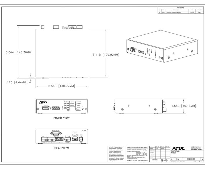 AMX NetLinx Integrated Controller NI-900 Specifications AMX NetLinx Integrated Controller NI-900 Specifications