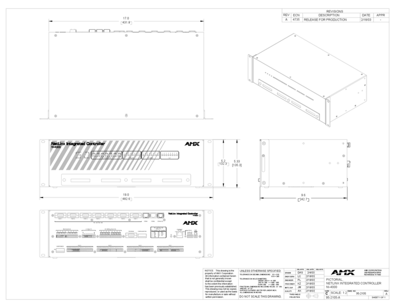 AMX NetLinx NI-4000 Dimension Guide