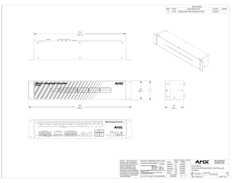 AMX NetLinx NI-3000 Dimension Guide