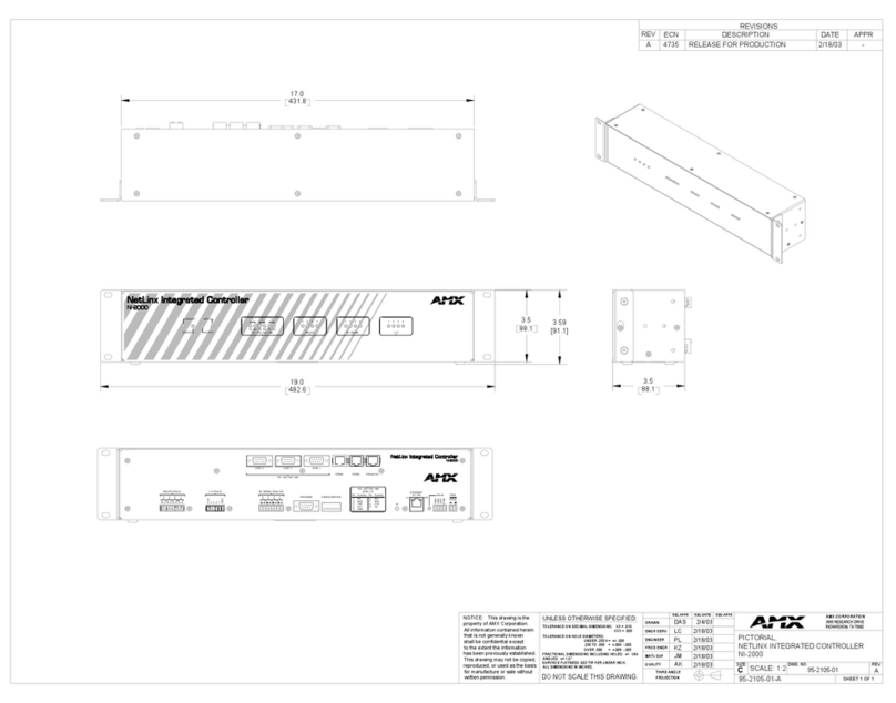 AMX NetLinx NI-2000 Dimension Guide AMX NetLinx NI-2000 Dimension Guide