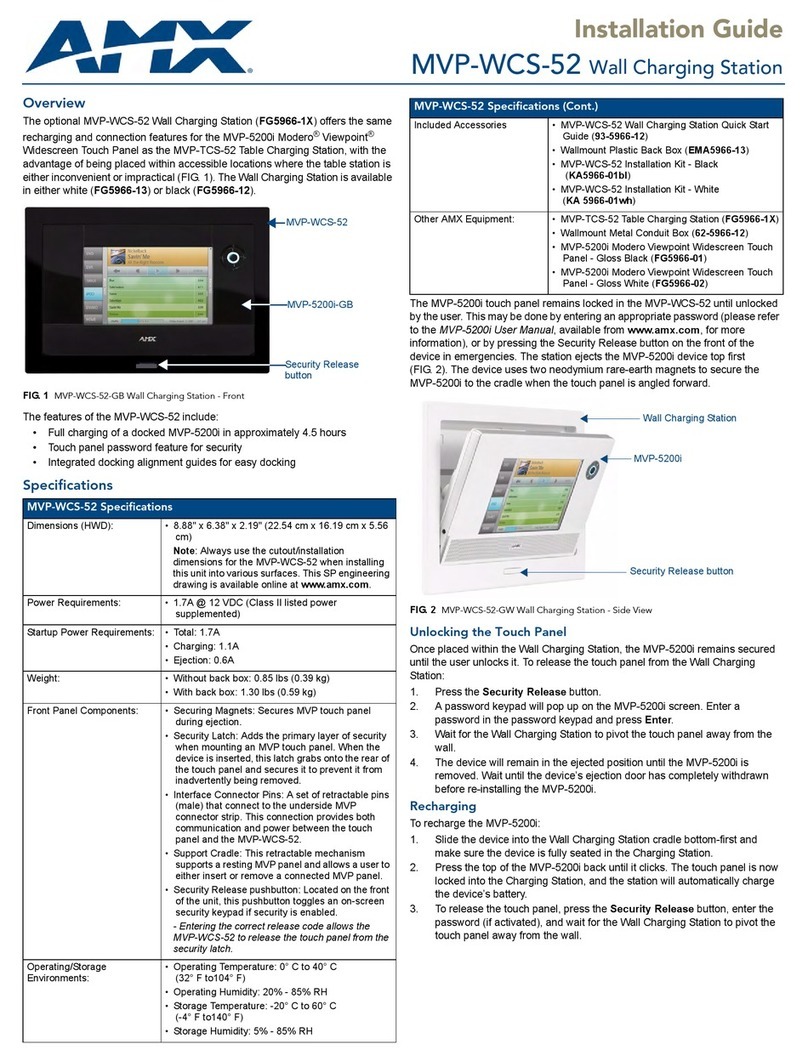 AMX MVP-WCS-52 User manual