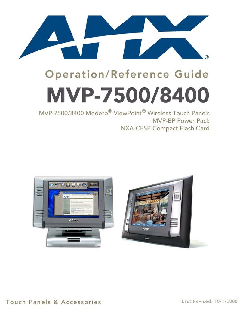 AMX Modero ViewPoint MVP-7500 Parts list manual