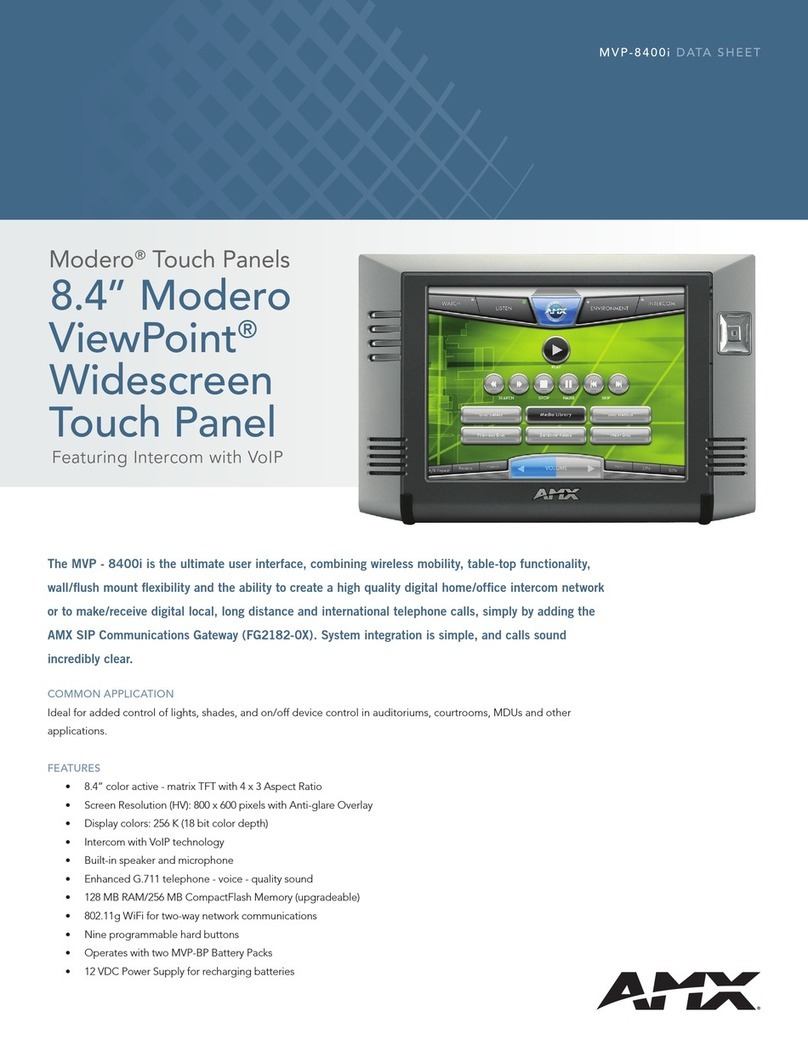 AMX Modero ViewPoint MVP-8400i User manual