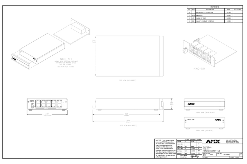 AMX NXC-NH Dimensional drawing