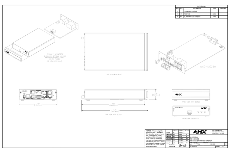 AMX NetLinx Master-Ethernet Card/Module... Engineering Drawing