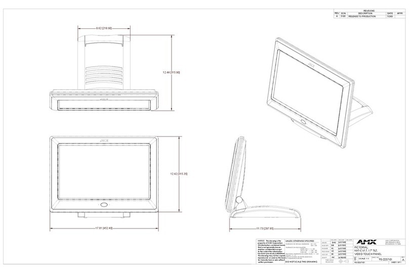 AMX modero NXT-CV17 Dimension Guide AMX modero NXT-CV17 Dimension Guide
