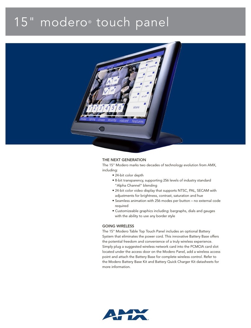 AMX modero NXT-CA15 User manual