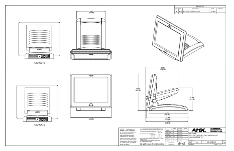 AMX MODERO NXT-CA12 User instructions