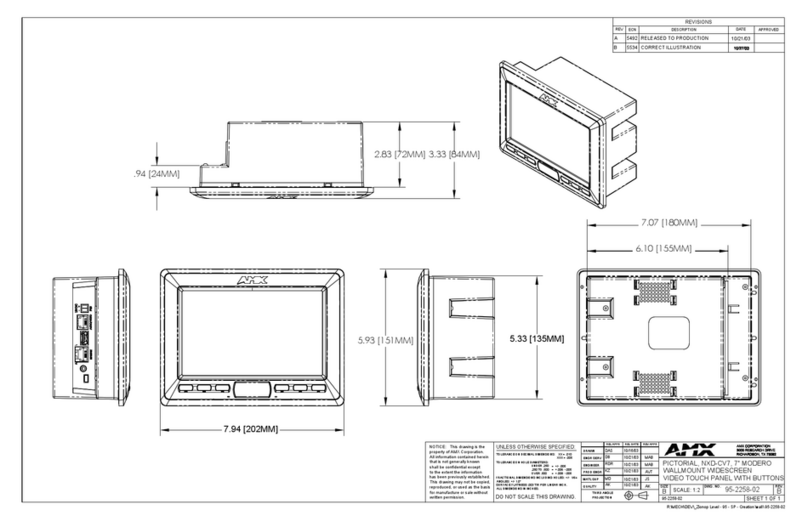 AMX Modero NXD-CV7 User manual