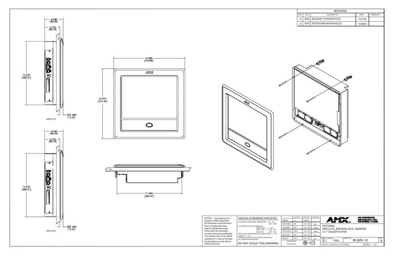 AMX Modero NXD-CV12 User instructions