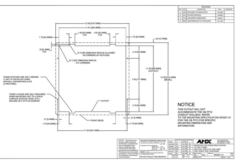 AMX Modero NXD-CA12 User instructions AMX Modero NXD-CA12 User instructions