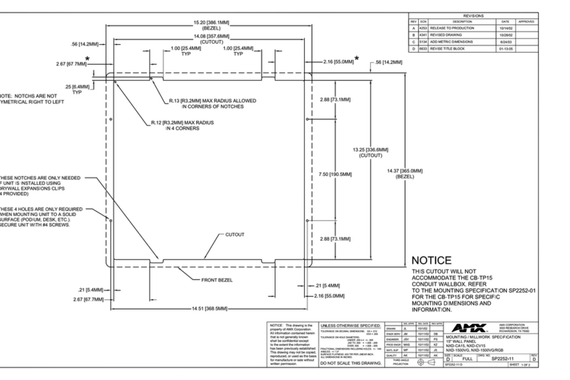 AMX NXD-CA15 User instructions
