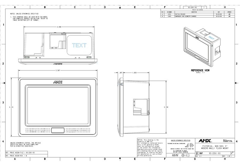 AMX Modero NXD-500i Dimension Guide